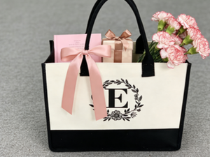 Women's Summer 2025 Beach <b>Tote</b> <b>Bag</b> <b>Canvas</b> with Ribbon and Letter Pattern - Product Image 3