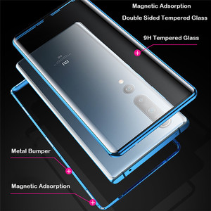 Doppia Faccia di Vetro 360 Pieno Della Copertura Magnetica di Protezione In Metallo Accessori Cassa Del Telefono Mobile Per Xiaomi <span class=keywords><strong>Redmi</strong></span> Nota <span class=keywords><strong>9</strong></span> Pro Max - Product Image 3
