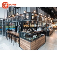 Présentoir de sol pour exportateurs, Projet clé en main pour café, Magasin de café multi-niveaux en plexiglas
