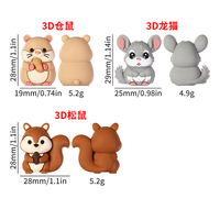 Cuentas de Silicona con Forma de Animales 3D, Grado Alimenticio, Libres de BPA, 28mm, Cuentas Sueltas para Hacer Pulseras, Mordedores para Bebés