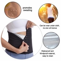 Ceinture de sudation amincissante pour femme avec 3 crochets, pour le sport et l'entraînement, entraîneur abdominal, perte de poids, gaine amincissante