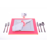 Napperon rond en acrylique vierge transparent pour table à manger personnalisée