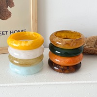 Nouveauté Cadeaux en Gros Pas Chers Bracelet Jonc en Résine Acrylique à Motifs Indiens pour Femmes