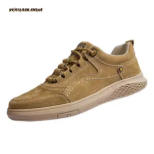 Spring Leather Casual Men&#39;s Sports Shoes Men Suede Printed Canvas Skate Shoes Winter Shoes for Men Mesh ODM OEM
