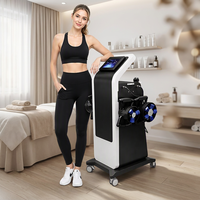 Nouvelle conception de machine de drainage lymphatique à rouleaux rotatifs à 360°, réduction de la cellulite, 4 poignées, prise US/UK