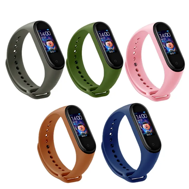 band6 TPU Strap replacement Silicone Correas metal clip Wrist Strap for smart band mi band 3 m3