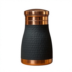 Premium Hammer Finish Copper Bottle with Screw <b>Cap</b> Pure Copper Water Bottle Custom Logo Export Quality - Product Image 1