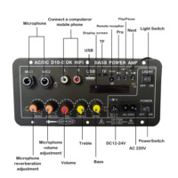 Carte d'amplification mono HIFI D10-II-Ver 30W pour caisson de basses avec télécommande USB