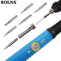Kit de fer à souder électrique 60 W 220 V avec outil de soudage, pointe remplaçable et alimentation