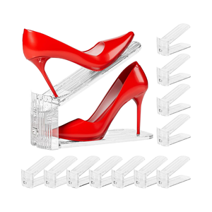 Rõ Ràng Acrylic Giày Khe Cắm Tổ Chức Đôi Sàn Có Thể Điều Chỉnh Tủ Quần Áo Lưu Trữ Giá Tiết Kiệm Không Gian Giày Đứng Cặp Giày - Product Image 1