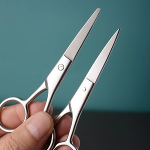 Tijeras para cejas con punta redonda de acero inoxidable, recortadores de vello de nariz, recortadores de barba, tijeras de maquillaje, tijeras para cejas - Product Image 2