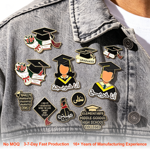 Pin de Metal Esmaltado de Alta Calidad, Diseño Profesional, para Logotipo Personalizado, Regalo de Graduación, Broche, Recuerdo, Pin de Solapa - Product Image 1