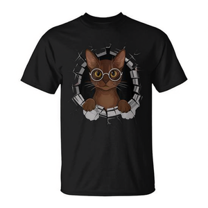 Camiseta con diseño gráfico de gato birmano con gafas de sol, talla unisex para adultos - Product Image 2