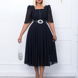Abito da donna in pizzo a manica corta <span class=keywords><strong>abbigliamento</strong></span> donna donna donna Over Size <span class=keywords><strong>Casual</strong></span> Plus Size abito da donna - Product Image 2