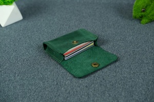 Compact Leather Coin <b>Wallet</b> Small Pocket <b>Wallet</b> Snap Button <b>Card</b> <b>Holder</b> Minimalist Travel <b>Wallet</b> Leather Coin <b>Wallet</b> - Product Image 2