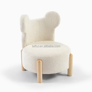 เก้าอี้โยกเด็กโครงไม้ยางพาราแข็งแรงพร้อมผ้าหุ้มกำมะหยี่เนื้อนุ่ม - Product Image 1