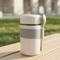 Prêt à expédier - Thermos alimentaire en acier inoxydable de 550 ml, isotherme, portable, anti-fuite, boîte à lunch thermique avec cuillère