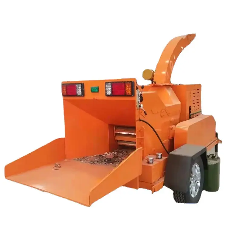 Wood crusher mill pallet crushing wood pallet shredder small mobile sawdust wood chipper shaving branch grinder cutting blades