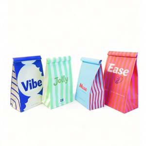 Sacs d'emballage pour chocolats et bonbons, avec logo personnalisé, biodégradables, recyclables, résistants à la graisse, en matériaux recyclés, avec fermeture à clip, pour l'emballage alimentaire, boulangerie - Product Image 1