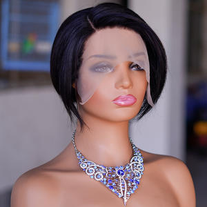 6-8 pollici Pixie taglio dritto senza colla capelli umani Bob parrucche <span class=keywords><strong>vera</strong></span> <span class=keywords><strong>naturale</strong></span> brasiliano parrucca corta a buon mercato per donne nere - Product Image 3