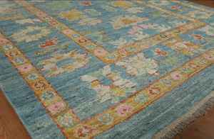 พรมขนสัตว์ทอมือแบบตุรกีอูชักสไตล์โมเดิร์นใหม่ ย้อมสีด้วยวัตถุดิบธรรมชาติ สำหรับตกแต่งห้องนั่งเล่น ห้องทำงาน โรงแรม หรือห้องใดๆ - Product Image 3