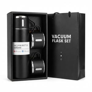 Ensemble cadeau de thermos isotherme en acier inoxydable de 500 ml avec logo personnalisé, 2 tasses, pour cadeaux promotionnels d'entreprise - Product Image 1