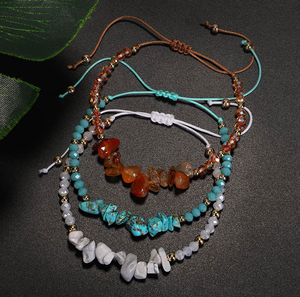 Pulseras de Cristal de Diseño Personalizado, Pulseras Ajustables con Cuentas de Piedras Naturales Curativas, Juego de Pulseras con Cuentas de Semillas para Mujer - Product Image 4