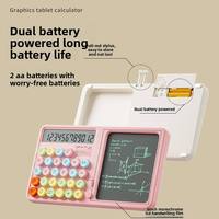 Tablette d'écriture LCD multifonction, calculatrice scientifique portable à 12 chiffres, piles AA pour étudiants