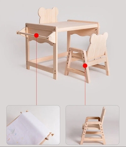 Vendita calda in legno Hight regolabile studio scrivania e sedia tavolo sedie per bambini scrivania assunto per camera da letto scuola all'aperto - Product Image 4