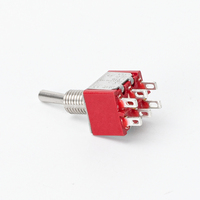 Mini-interrupteur à bascule DPDT 6 broches ON-OFF-ON 3 positions en métal 6A 125VAC avec bornes à souder pour équipement électrique