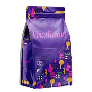 Support de valve de sac de grains de <span class=keywords><strong>café</strong></span> à fond plat réutilisable imprimé personnalisé feuille d'aluminium fermeture à glissière latérale thermoscellée pour l'utilisation de gelée - Product Image 2