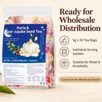 Teh Herbal Label Pribadi untuk Tidur, Teh Biji Jujube, Teh Relaksasi Malam Bebas Kafein, Kantong Teh untuk Mendukung Tidur