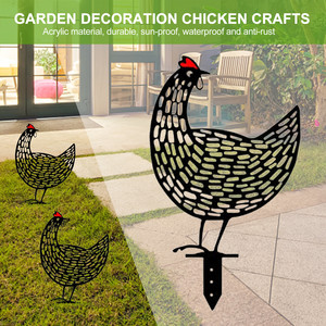 Ornements de <span class=keywords><strong>jardin</strong></span>, poulet, art de la cour, <span class=keywords><strong>jardin</strong></span>, pelouse, piquets de <span class=keywords><strong>jardin</strong></span>, poule <span class=keywords><strong>en</strong></span> métal, décoration de la cour, cadeau, décoration de Pâques - Product Image 5