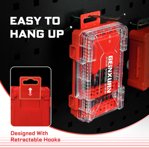 Versand bereit im US-Lager 52 Stück Rotes Gehäuse Hochdrehmoment-Schlags atz Industrielles DIY Farb codiertes Schraubendreher-Bit OEM Anpassbar - Product Image 3