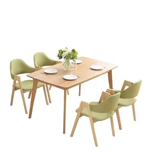 रसोई इतालवी आधुनिक भोजन कुर्सी उच्च गुणवत्ता वाले ठोस लकड़ी के आर्मचेयर कपड़े विशबोन चेयर