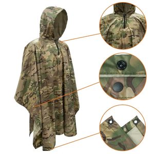 Impermeable Personalizado de Fábrica, Poncho de PVC Camuflado, Portátil, Reutilizable, Impermeable - Product Image 3