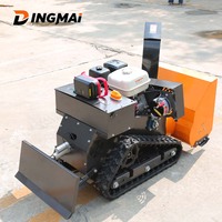 Mesin Pembersih Salju Remote Control dengan Lebar Pembersihan 600mm, Dilengkapi Pisau Pendorong dan Trek Karet untuk Halaman, Pabrik, dan Pekerjaan Jalan