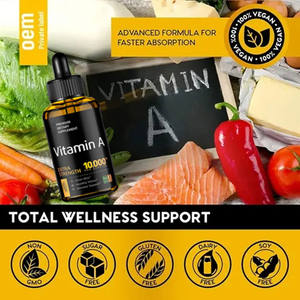 OEM/ODM/OBM Gouttes liquides de vitamine <span class=keywords><strong>a</strong></span> halal Soutien immunitaire Multivitamine Vitamine <span class=keywords><strong>a</strong></span> Supplément liquide pour la santé oculaire Santé visuelle - Product Image 2