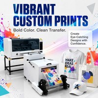 Impresora DTF Industrial A3 de Rollo de 30 cm con Doble Cabezal I3200 CISS y Tinta Blanca, Directo de Fábrica en EE. UU. y Reino Unido