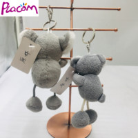 Personnalisé 4-15 pouces Animal en peluche sac à dos Clip sac à main porte-clés mignon koala porte-clés en peluche