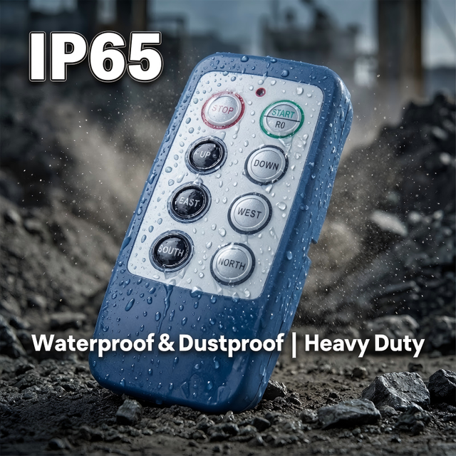 LCC SAGA L8 OEM 8 Button Single Speed Industrial Wireless Remote Control for Overhead Cranes Hoists Winches Lifting Radio System
