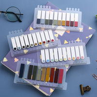 Marque-pages autocollants couleur Morandi, index adhésifs détachables, marqueurs fluorescents imperméables pour étudiants, index pour feuilles mobiles
