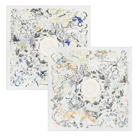 Écharpe carrée en twill de soie de mûrier 100% à impression numérique personnalisée 90x90cm, foulard de luxe pour femme, vente en gros OEM direct usine