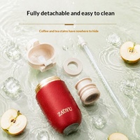 Gobelet isotherme en titane avec revêtement Apple, design élégant, mini, portable, petite capacité, gobelet de poche pour femmes et étudiantes