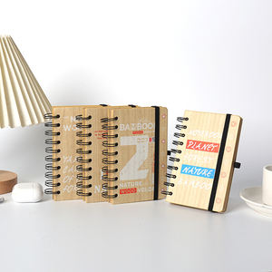 OEM WOOD <strong>PAPER</strong> COVER <strong>NOTEBOOK</strong> CUSTOM A6 SPIRAL <strong>NOTEBOOK</strong> <strong>WITH</strong> CMYK PRINTING - Product Image 2