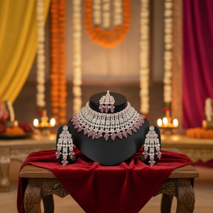 New Vintage <b>Gold</b> Plated Copper Patwa Kundan Choker Necklace & Earrings Bridal Indian Wedding Engagement Gift <b>Set</b> - Product Image 3