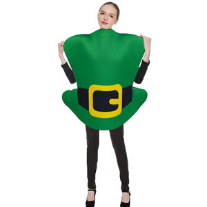 Abito da parata di San Patrick con bandiera in stile a cuore con nuovo cappello verde stampato costumi da birra Shamrock per abiti da festa - Product Image 1