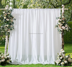 Fournitures <span class=keywords><strong>de</strong></span> décoration <span class=keywords><strong>de</strong></span> mariage extérieur église événement fête maison fenêtre toile <span class=keywords><strong>de</strong></span> fond rideau <span class=keywords><strong>voile</strong></span> blanc - Product Image 3