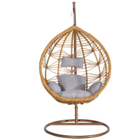Best-seller Fauteuil Oeuf Demi-Rond Fauteuil Oeuf Hamac Fauteuil Oeuf avec Base en Métal Solide