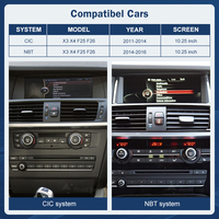 Écran GPS Stéréo Road Top 1920*720 Résolution Radio Voiture Linux Carplay pour BMW X3 X4 F25 F26 2011-2016 CIC NBT